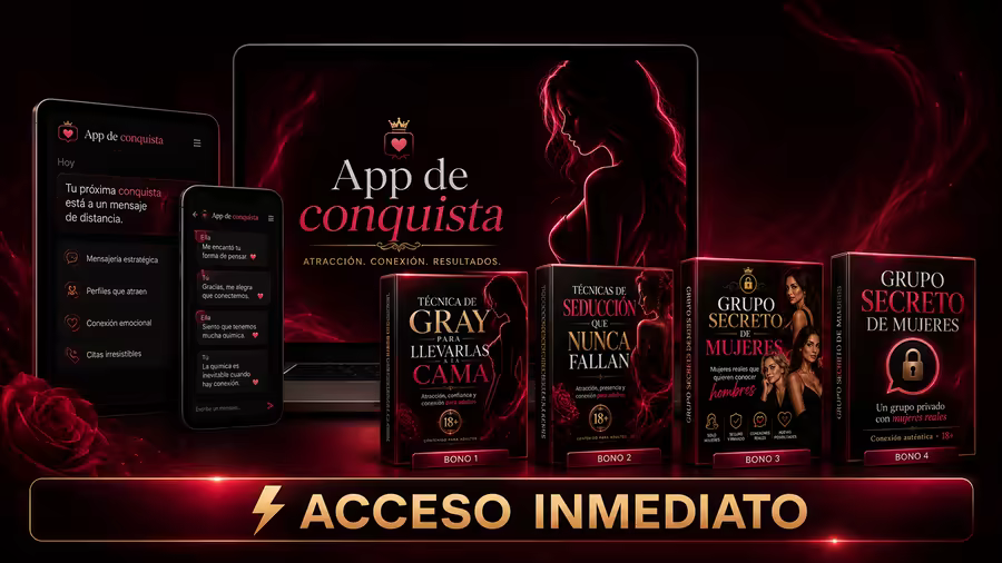 La app de conquista en móvil, tablet y ordenador, junto a los cuatro bonos incluidos